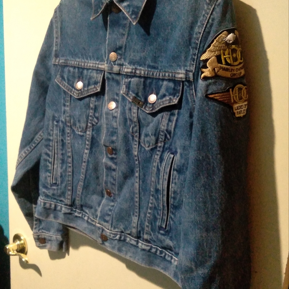 RARE "Harley Davidson" Patch Denim Jacket (one of a kind) - Picture 10 of 11
